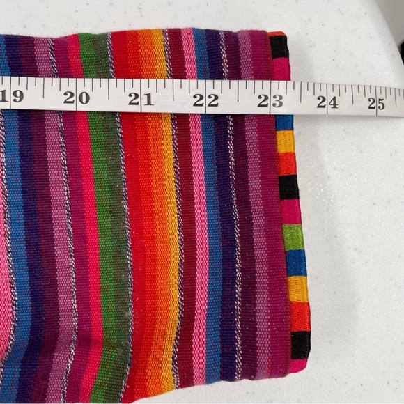 Chico's Design Vintage 100% Cotton Rainbow Striped Zip Pockets Hoodie Jacket - Picture 9 of 10